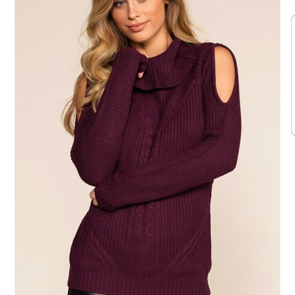 BARDOT Plum Knit Sweater - Picture 4 of 7